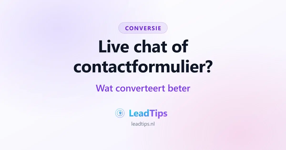 Live chat versus contactformulier: wat past beter?