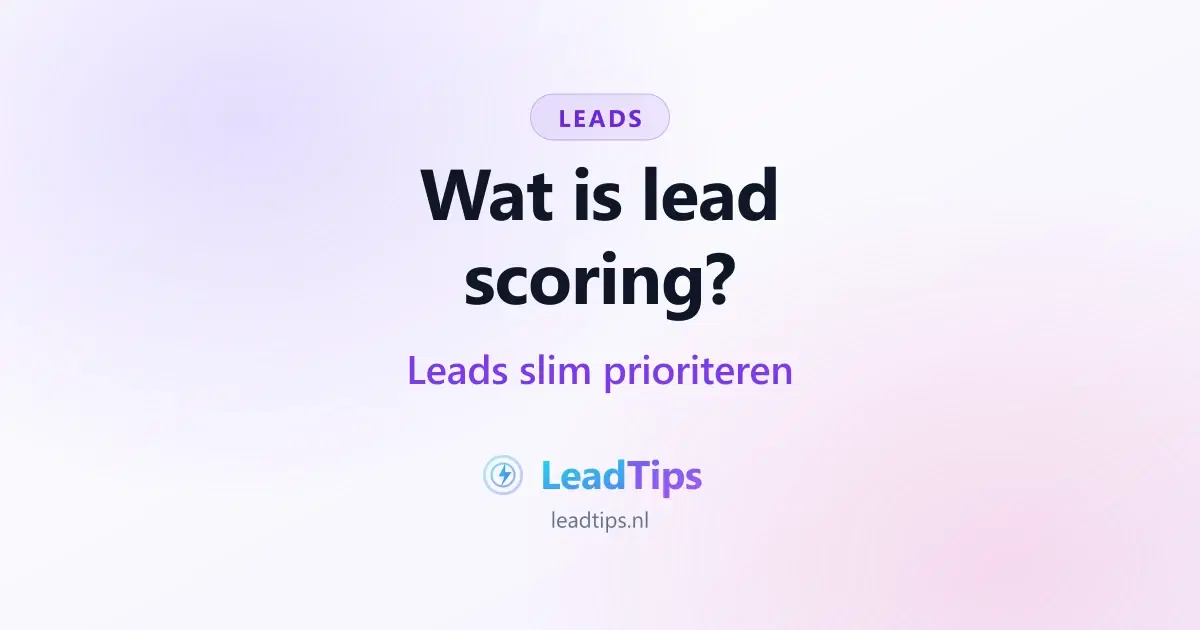 Wat is lead scoring?