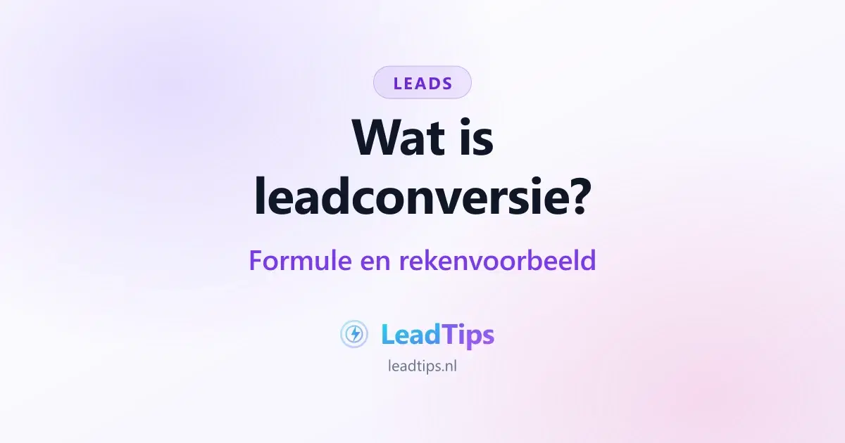 Wat is leadconversie?
